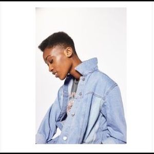 Topshop MOTO Longline Denim Jacket